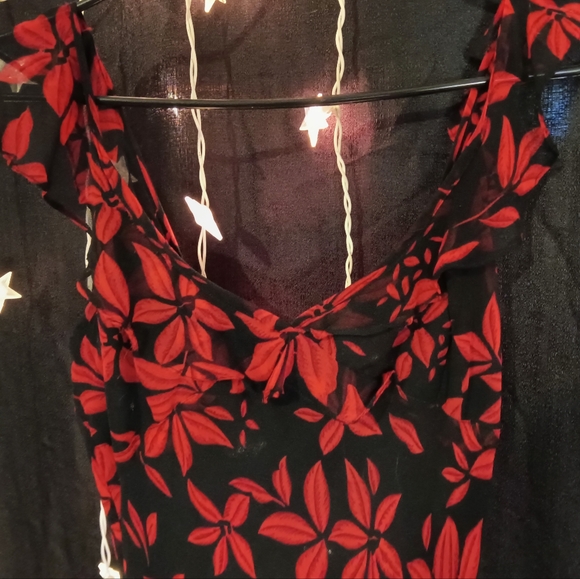 Miss B red and black midi dress - Picture 4 of 6